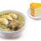 Arroz Caldo With Cake Slice