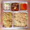 Chinese Thali (Veg Rice, Veg Chowmein, Chilli Chicken (2 Pcs ,Drum Stick 2Pcs, Sauce And Salad.