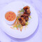 Grilled Prawn Skewers Served With Peanut Sauce