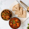 Kadhai Chicken, Soya Masala Sabzi, Roti Thali