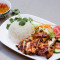 Bbq Chicken And Green Salad On Rice