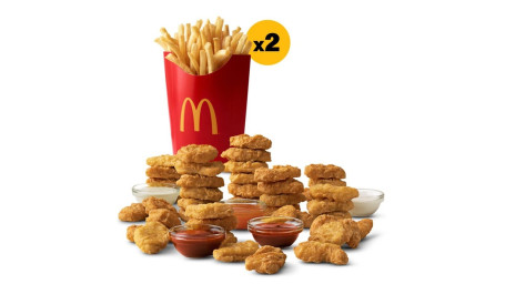 40 Stk. Kylling Mcnuggets 2 Store Pommes Frites