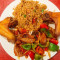 3. Pepper Steak, Chicken Wings, Pork Fried Rice