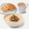 Nǎi Jiàng Cuì Zhū． Pèi Shí Pǐn、 Chá Fēi Crispy Bun W Peanut Butter． W Food． W Tea Or Coffee