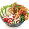 Ruǎn Ké Xiè Shā Lǜ Kǎi Sā Shā Lǜ Zhī Soft Shell Krabbesalat Cæsardressing