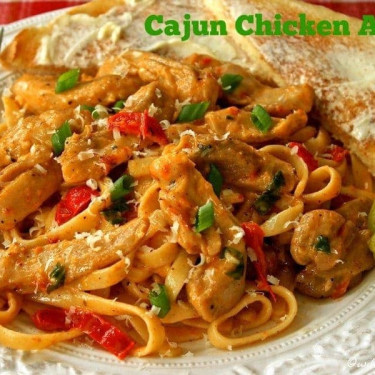 Cajun Kylling Linguini Alfredo