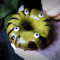 Dark Chocolate Matcha Monster Halloween Doughnut