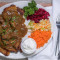 Hungarian Potato Pancake With Goulash (1/2 Portion)